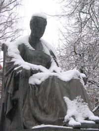 The Pioneer Mother is not amused by this snow bullshit.